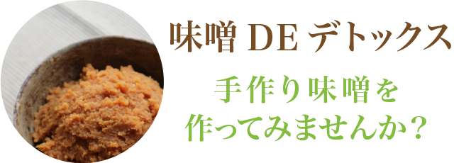 味噌DEデトックス　〜手作り味噌を作ってみませんか？〜
